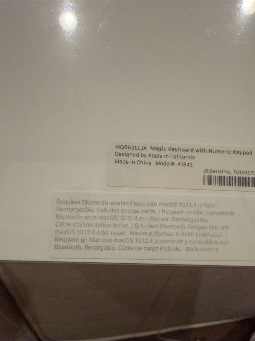 Apple Magic Keyboard with Numeric Keypad - White - Picture 3 of 3